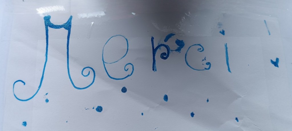 Dessin d'une jeune élève en quatrième année du primaire